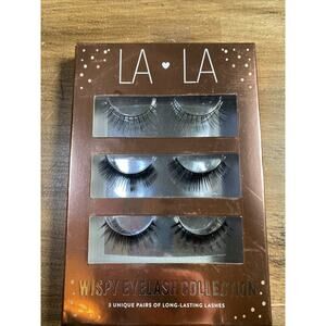 NIB - La La Wispy Eyelash Collection - 3 Unique Pairs Long Lasting - NEW
